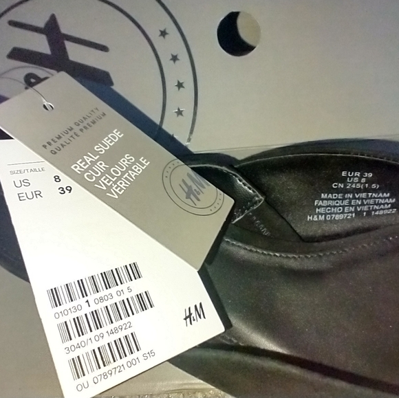 H&M New in Box genuine suede pointy toe flats - Picture 4 of 6